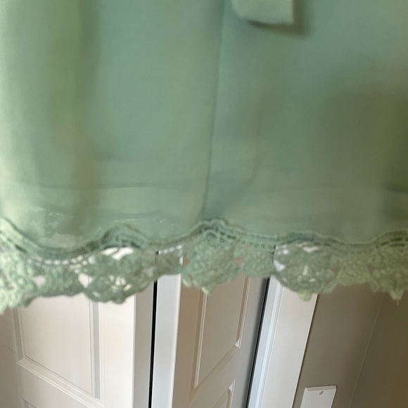 🌾 2/$25 Crochet trimmed mint dress - Picture 5 of 7
